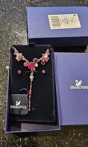 Swarovski Gisele red Set : necklace + Earrings 1017200 New - Picture 1 of 13