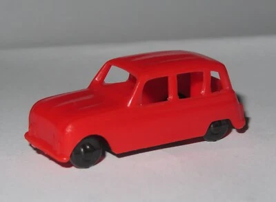 RENAULT R.4 - red - JOUEF - 1:87 scale - RARE - old plastic model - Immagine 1 di 3