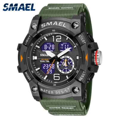 SMAEL Men Digital Watches LED Electronic Wristwatch Male Military Sport Watch - Image 1 of 4