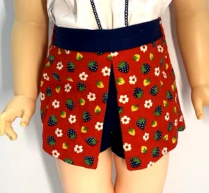 Vintage 70er Erdbeere Skorts passt Patty Playpal Puppe Gr. 2 Kleinkind Rock Shorts - Bild 1 von 18