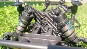 TEKNO SCT 410.3 Carbon Graphite Rear and Front shock tower set By RcTm - Picture 1 of 10