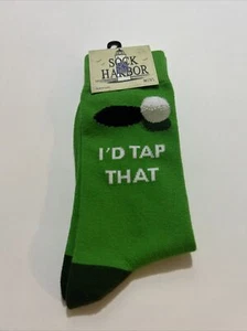 Sock Harbor Socks Men's 6-12 I’d Tap That Fun Novelty Footwear Golf - Picture 1 of 4