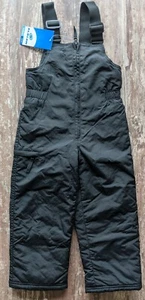 NEW SLALOM Toddler 4T Black Insulated Overall/Bib Ski Snowboard Pants suspenders - Picture 1 of 8