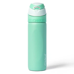 Botella de agua abatible de acero inoxidable de 26 oz con pajita, como nueva, aislada - Imagen 1 de 19