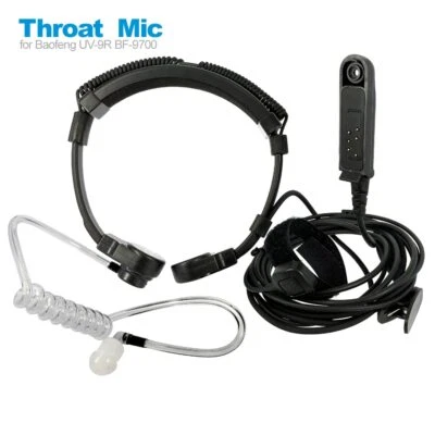 Radio Baofeng UV-9R Talkie Walkie Air Tube Throat Vibration Headset Headphone - Image 1 of 4