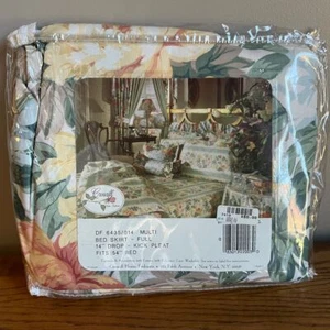 Vintage Croscill Full Bed Skirt Biltmore Floral Cottage Shabby Chic Grandma Core - Imagen 1 de 4