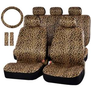 Universal Front/Full Car Seat Cover Seat Protection Car Accessories Leopard - Picture 1 of 3