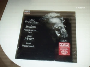 SEALED Rubenstein BRAHMS Piano Concerto Mehta Israel London Jubilee FFRR LP - Imagen 1 de 1