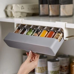 Kitchen Seasoning Bottle Storage Rack Spice Rack Self-Adhesive Wall-Mounted - Picture 1 of 7