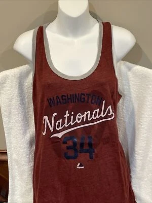 LINDA camiseta sin mangas majestuosa roja oscura Md de los Washington Nationals para mujer #3, ¡NUEVA Y BONITA! Foto 1 de 4