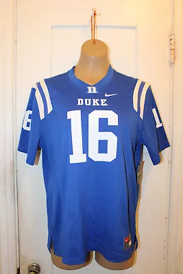NIKE Duke Blue Devils Nike Team #16 Football Jersey ACC NCAA Youth Large NWT - Image 1 of 4
