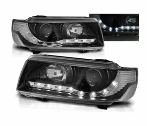 fari per VW PASSAT B4 1993 1994 1995 1996 1997 luce diurna nera LHD - Picture 1 of 1