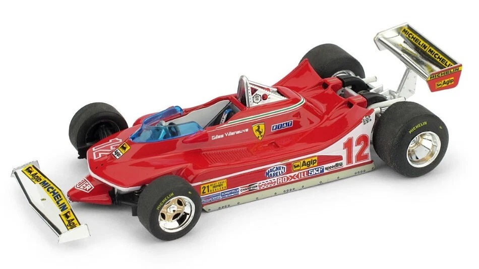 Brumm FERRARI 312 T4 GILLES VILLENEUVE 1979 N.12 WINNER USA OVEST GP 1:43 - Immagine 1 di 1