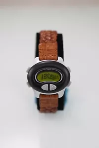 Timex Watch Women Gray Black Plastic WR Brown Leather Date Alarm Light Quartz - Picture 1 of 6