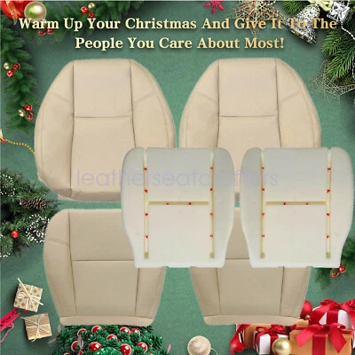 For 2009-2014 Cadillac Escalade Driver & Passenger Seat Cover Tan & Foam Cushion - Image 1 of 4