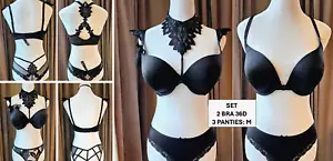 Victoria's Secret VERY SEXY**SET(5)** 36D Bra (2) w/ Matching Panties (3) Medium - Picture 1 of 15