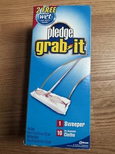 Pledge Grab It Sweeper And Cloth Set Clean Floors FULL KIT Discontinued - Picture 1 of 4
