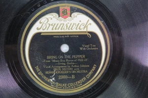 Brox Sisters - BRUNSWICK 2360 - Bring On The Pepper & Come On Home - Bild 1 von 4