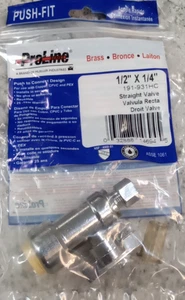 Proline/Kunststoff Push Fit/gerades Ventil/1/2” PF x 1/4” OD/191-931HC/NEU(27E2 - Bild 1 von 12
