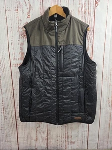 Free Country Weste Herren Large schwarz oliv wendbar Sherpa Fleece Puffer Reißverschluss - Bild 1 von 15