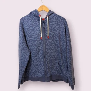 Joules Womens Oakham Print Full Zip Sweatshirt Jacket Blue UK20 - Picture 1 of 8