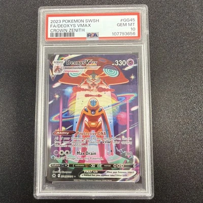 PSA 10 - DEOXYS VMAX - GG45/GG70 - CROWN ZENITH SWSH SIR ALT ENGLISH JY - Image 1 of 2