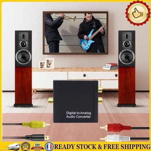 Digital SPDIF Optical To Analog L/R RCA Converter Digital DAC Converter ~Hot - Afbeelding 1 van 10