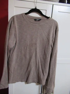 Member's Mark, Men's  Small Long Sleeve Brown Double Knit Crew Sweater - Picture 1 of 4