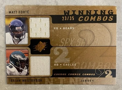 2009 SPx Winning Combos Jersey Matt Forte Brian Westbrook W2-WF /35 Game Worn - Image 1 of 2