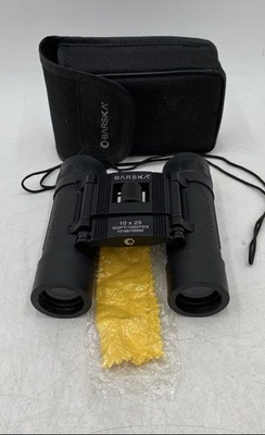 Barska AB10111 Black 10x25 Coated Optics Compact Binoculars With Case - Image 1 of 4
