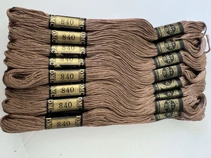 DMC Embroidery Floss Color #840 Beige Brown - Medium lot Of 24 New - Picture 1 of 5