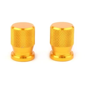 Car Motor Tire Tyre Wheel Air Port Dust Cover Ventil Rim Valve Caps Stems Gold - Picture 1 of 3