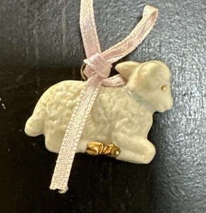 Repuesto de árbol de Pascua de porcelana Lenox vintage "CORDERO" con adorno de zanahoria - Imagen 1 de 4