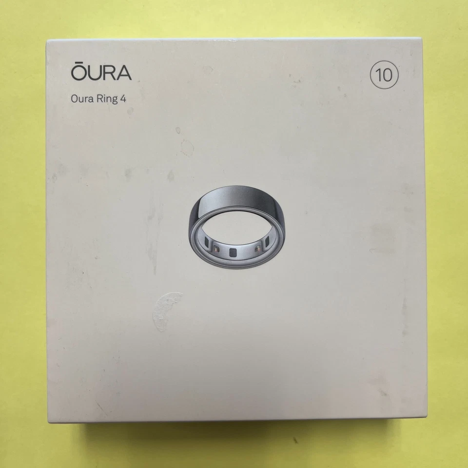 SEALED Oura Ring 4 Smart Ring Size 9-11 Activity Tracker, 4th Gen Silver - Image 1 of 1