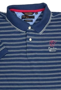 Tommy Hilfiger Polo Herren Navy Weiß Gestreift Golf Golf Vintage Größe XL - Bild 1 von 10