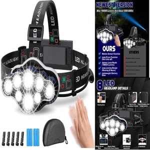 Bewegungssensor Stirnlampe | 8 Modi LED | USB-Ladefunktion - Bild 1 von 7
