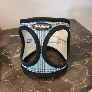 Bark Appeal Dog Harness in Blue Plaid Size Small  - Picture 1 of 9