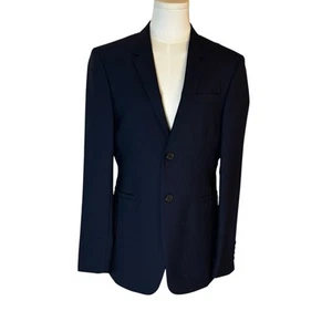 COS Blazer Herren Wolle Kerb Revers Einreiher Dunkelblau 36R Neu mit Etikett - Bild 1 von 7