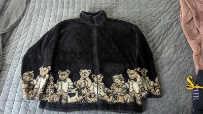 Chaqueta De Colección Teddy Bears Cobblestone Canyon Fleece XL Para Mujer Cremallera Completa Hecha en EE. UU. Foto 1 de 4
