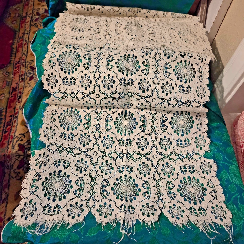 Coleção de lençóis de renda vintage Cluny padrões difíceis de encontrar - Imagem 1 de 4