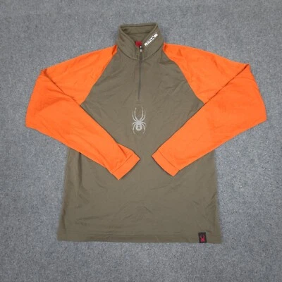 Camisa Spyder Niños XLARGE Marrón Manga Larga Ligera 1/4 Cremallera Exterior Talla XL Foto 1 de 4