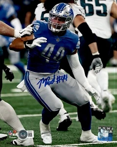 Foto firmada de Malcolm Rodríguez por los Detroit Lions 8x10 testigo de autenticidad - Imagen 1 de 1