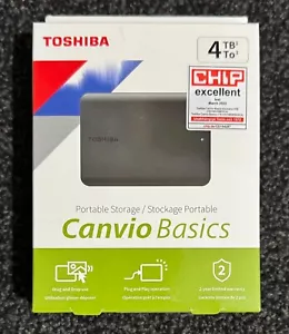 Toshiba Canvio Basics Portable External Hard Drive USB 3.0 for PC, Xbox,PS4 4TB - Picture 1 of 1