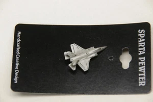 F35 Lightning Lapel Pin by Sparta Pewter Canada Airplane - NEW Old Stock - Picture 1 of 2