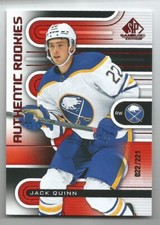 2022-23 SP Game Used JACK QUINN Authentic Rookies #d 022/221 #178 Jersey # 1/1