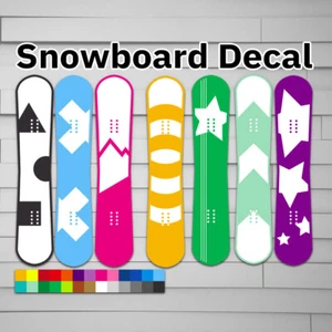 Snowboard Aufkleber (Vinyl Aufkleber, Auto Laptop Fensterbecher Wasserflasche) Skischne - Bild 1 von 7