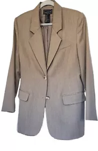 Laura Scott Damen Karriere Anzug 100% Wolle Camel Blazer Größe 12 - Bild 1 von 5