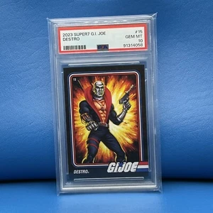 Rare PSA 10 LOW POP GI JOE Cobra 2023 SDCC Super 7 GEM MINT BLACK DESTRO Card - Picture 1 of 2