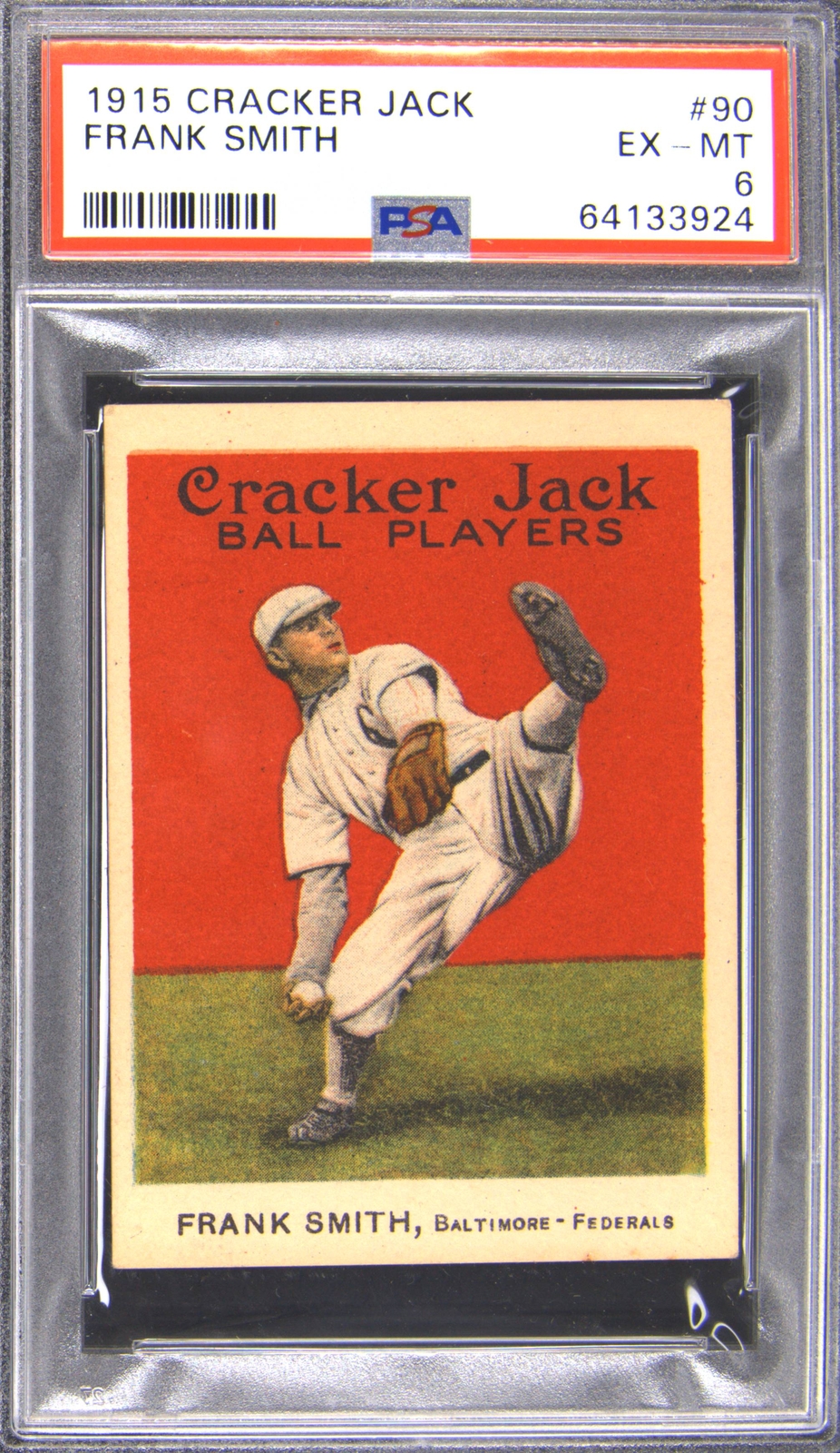 1915 Cracker Jack #90 Frank Smith PSA 6