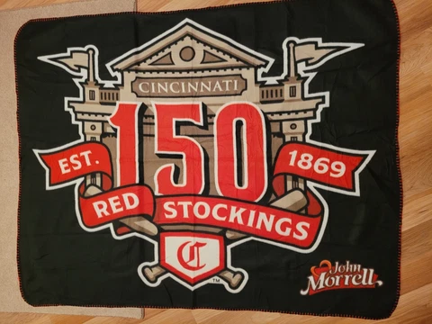 Cincinnati Reds *150th Anniversary* Fleece Blanket/Throw NEW SEALED IN PACKAGE Cover